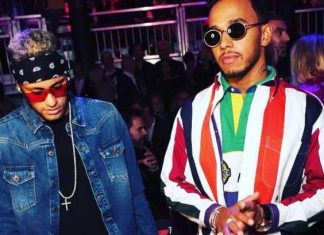 Льюис Хэмилтон отпраздновал победу в Сингапуре вместе с Неймаром и моделями