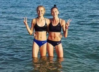 Украинские легкоатлетки сделали соблазнительное фото в купальниках